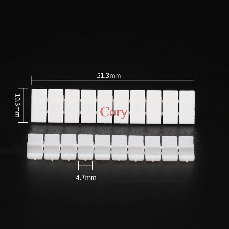 10pcs ZB5 Zack Marker Strips With Standard Numbering With Blank for UK Series and ST and PT DIN Rail Terminal Blocks White CZYC