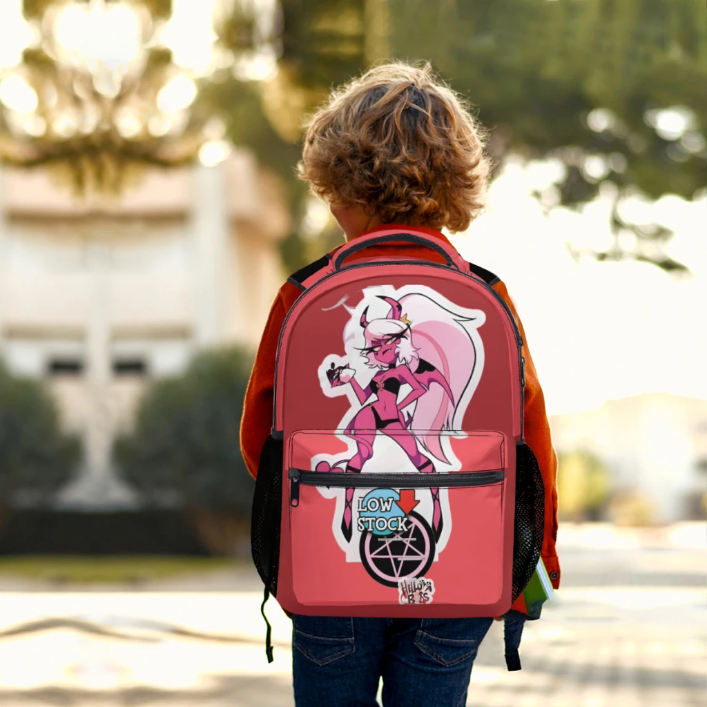 Helluva Boss-mochila escolar ligera e informal para niños, bolsa juvenil, 17 pulgadas