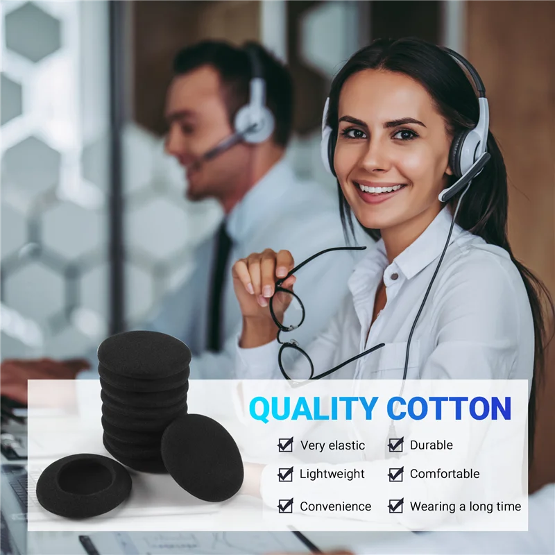 Goed gemaakt verdikte oortelefoonhoes oorkussen oorbeschermer, sponshoes, 60 mm vervangbare hoofdtelefoonaccessoire beschermhoes, universeel