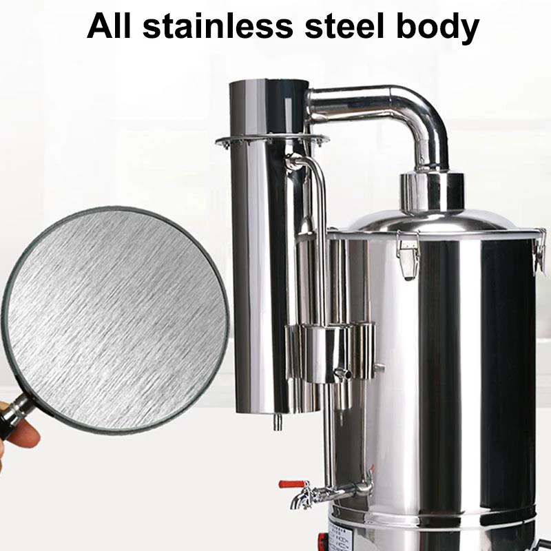 3L/5L/10L/20L Distilled Water Machine Stainless Steel Electric Water Distiller  220V/380V Automatic Cut-Off Water Boiler Tool