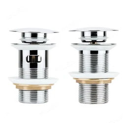Pop Up Drain Button Bathroom Sink Plug Drainer Siphon Waste Stopper Wash Basin Faucet Accessory Washbasin Pipe Black Gold Rose