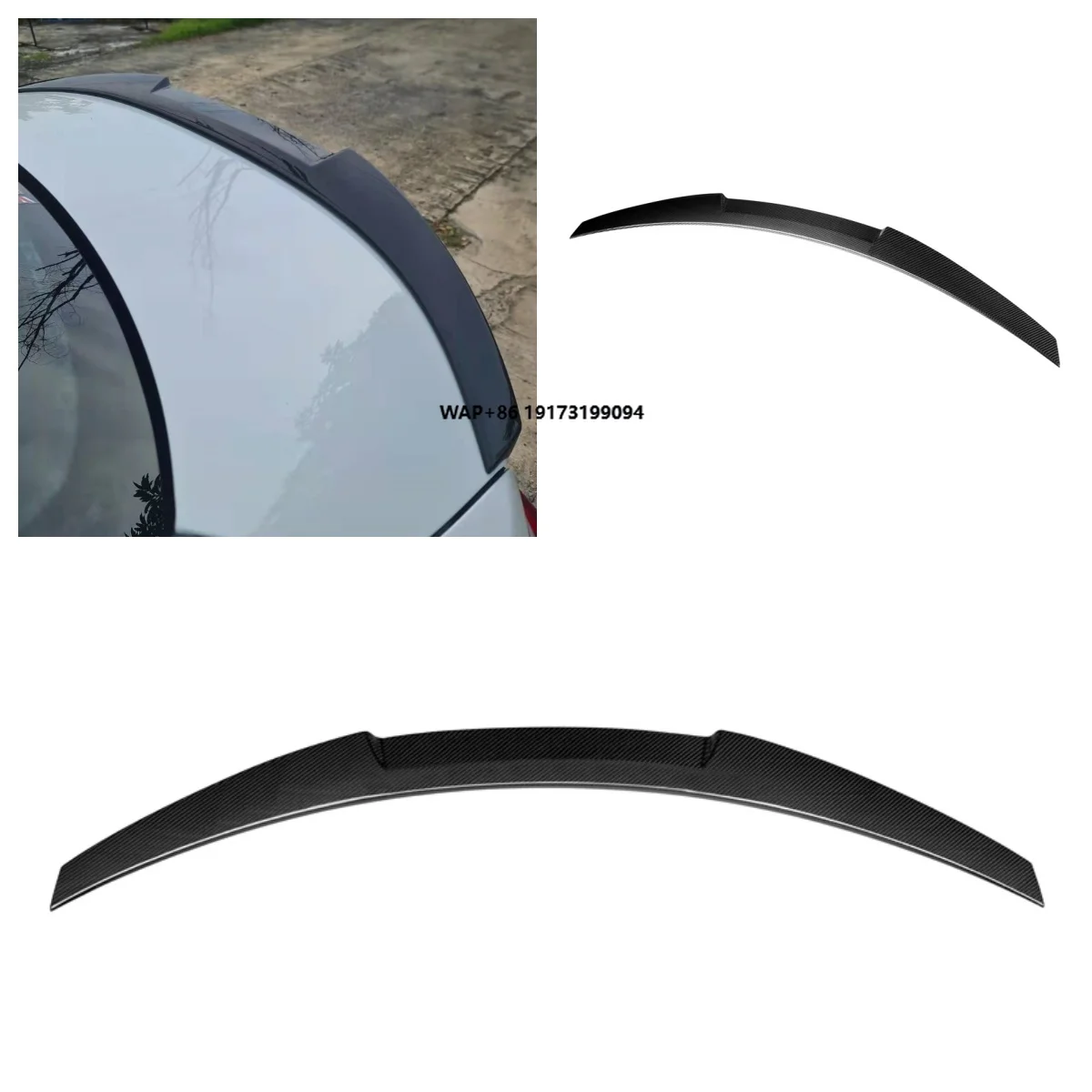 

Dry Carbon Fiber M4 Style Glossy Black Rear Spoiler for 2 Series F44 4-Door 2021+ Trunk Rear Spoiler