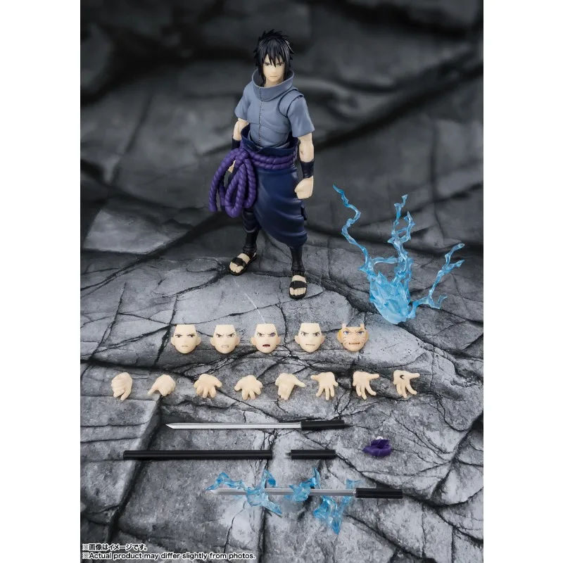 Оригинальные фигурки Bandai в наличии: SHF Наруто Узумаки - Сила объединения Саске Учиха Одинокий шиноби Аниме-фигурки игрушки модели