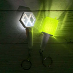 Kpop Mini Fanlight Light Stick Keyring EXO NCT Concert Light Stick Glow Lamp Gift Glow Supplies Type Glowing Time Model Number