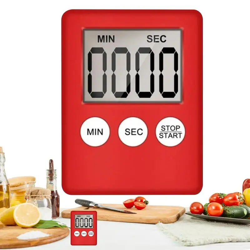 Mini Countdown Countup Timer Mini Super Thin LCD Digital Screen Kitchen Timer With Memory Function Cooking LED Display Timers