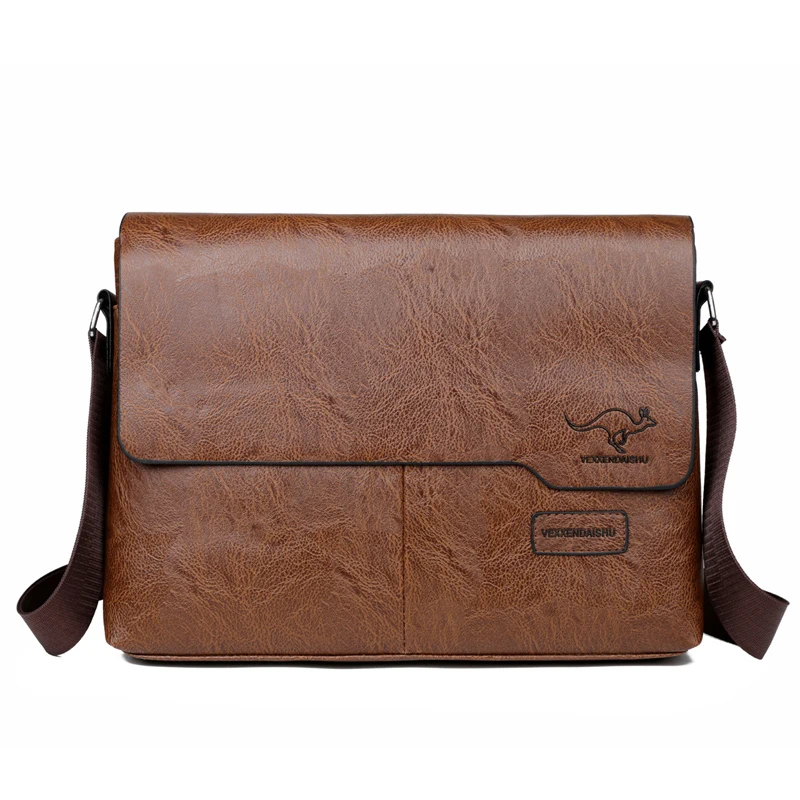 Men Shoulder Bag For IPAD Leather Business Handbag Men Messenger Bag Large Side Sling Bag Fashion Man Crossbody Bag