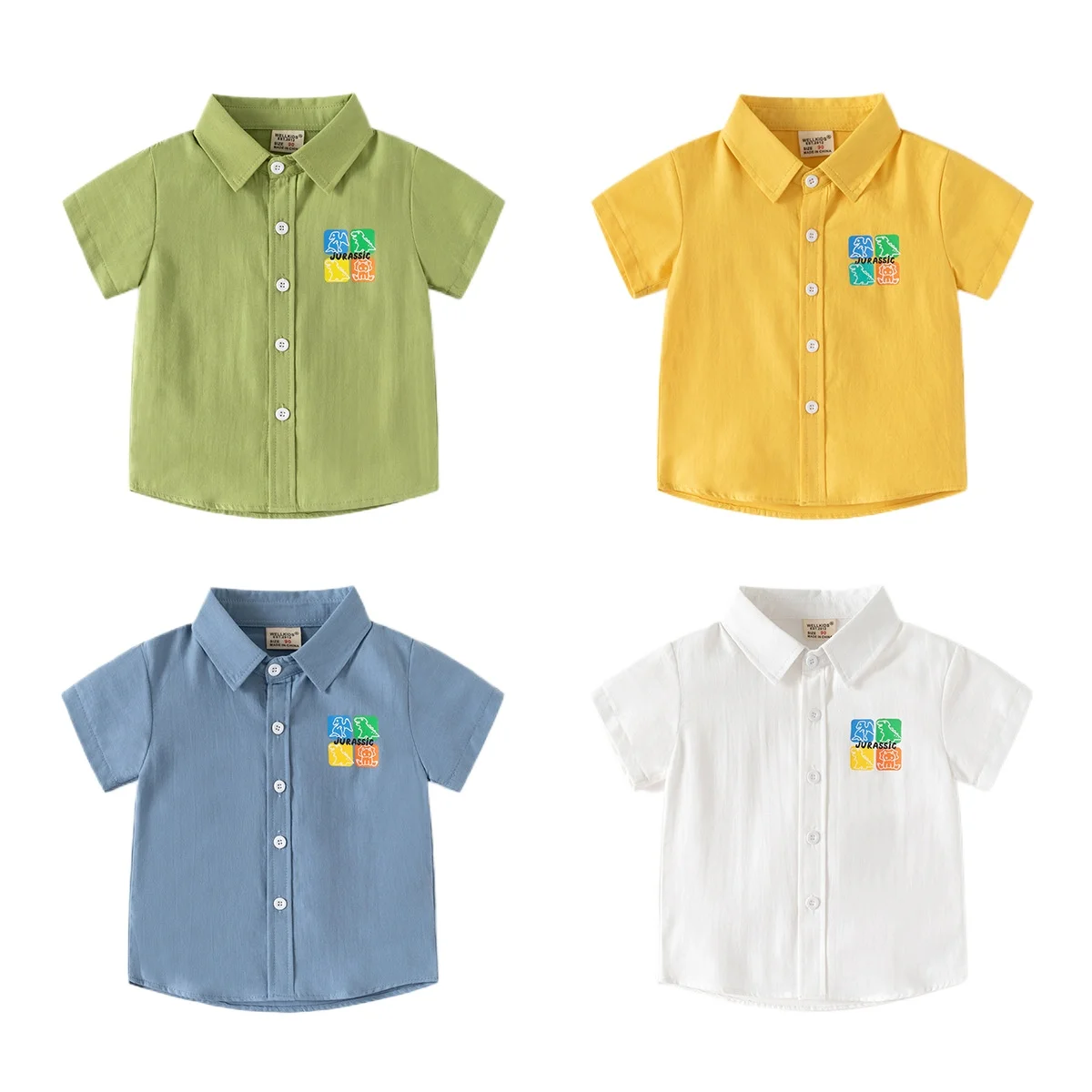 Fashion Boys Dinosaur Shirts Toddler Kids Tops Summer Children's Clothes