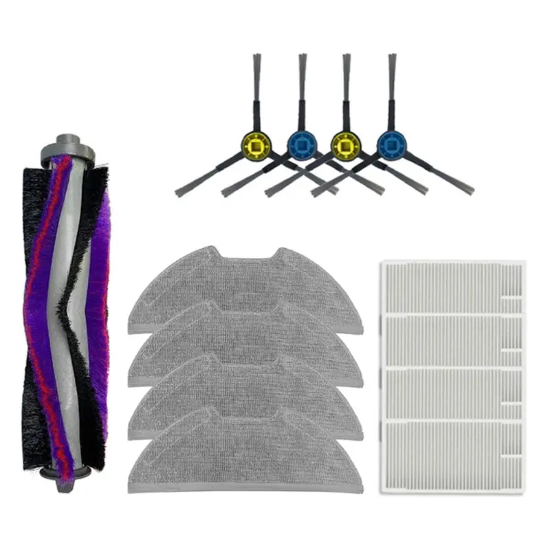 

Аксессуары для робота-пылесоса ABBZ-For Obode A8 / Eureka E10S / ETA AURUM Pro 624: основная и боковые щетки, фильтр, салфетка для влажной уборки