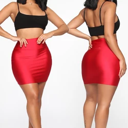 2020 Summer Ladies High Waist Stretchy Slim Bodycon Skirts Women Sexy Pencil Mini Skirts Club Wear Casual Short Skirts