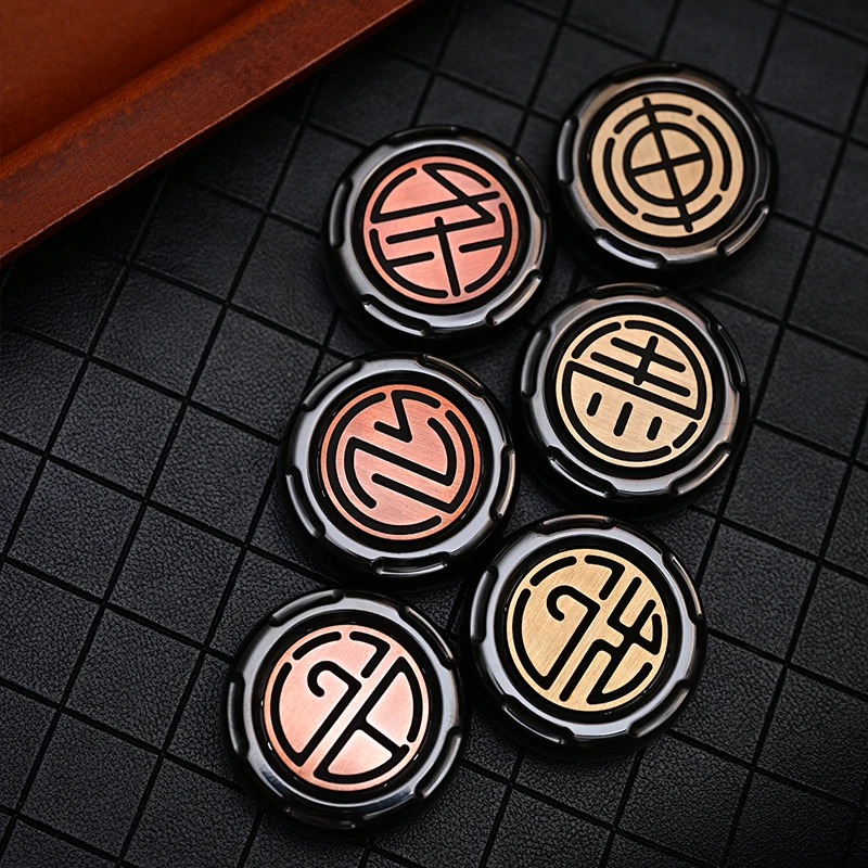 EDC Fidget Spinner with Magnetic Mechanism - Chess Push Tile Toy for Anti-Stress Relief and Premium Tactile Sensory Experience