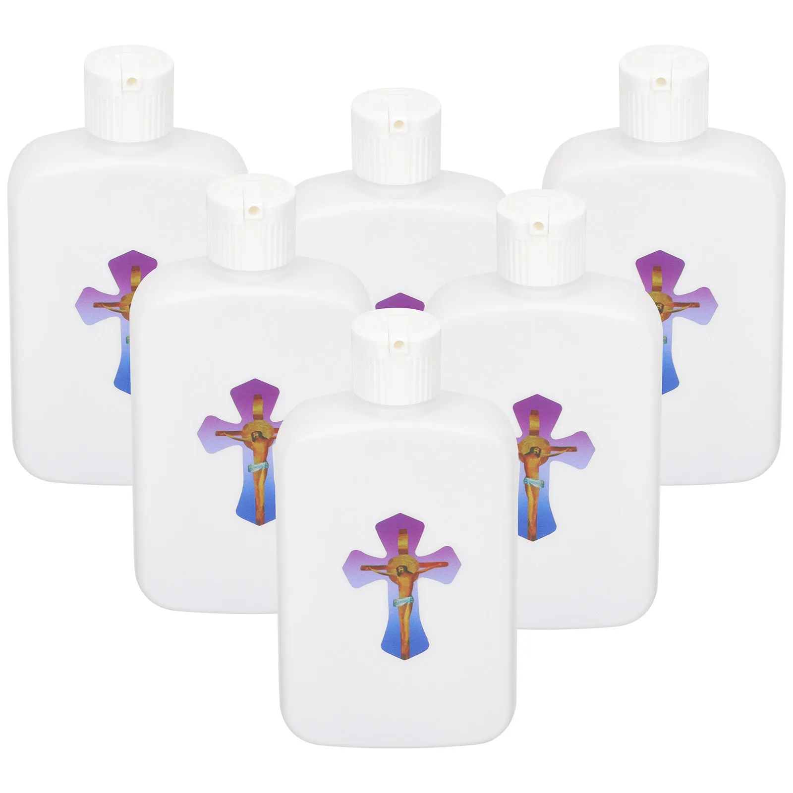 6Pcs Holy Water Bottles Empty Refillable Catholic Christian Compact Leakproof Portable Bottle Dispenser for Baptism Wedding view 4