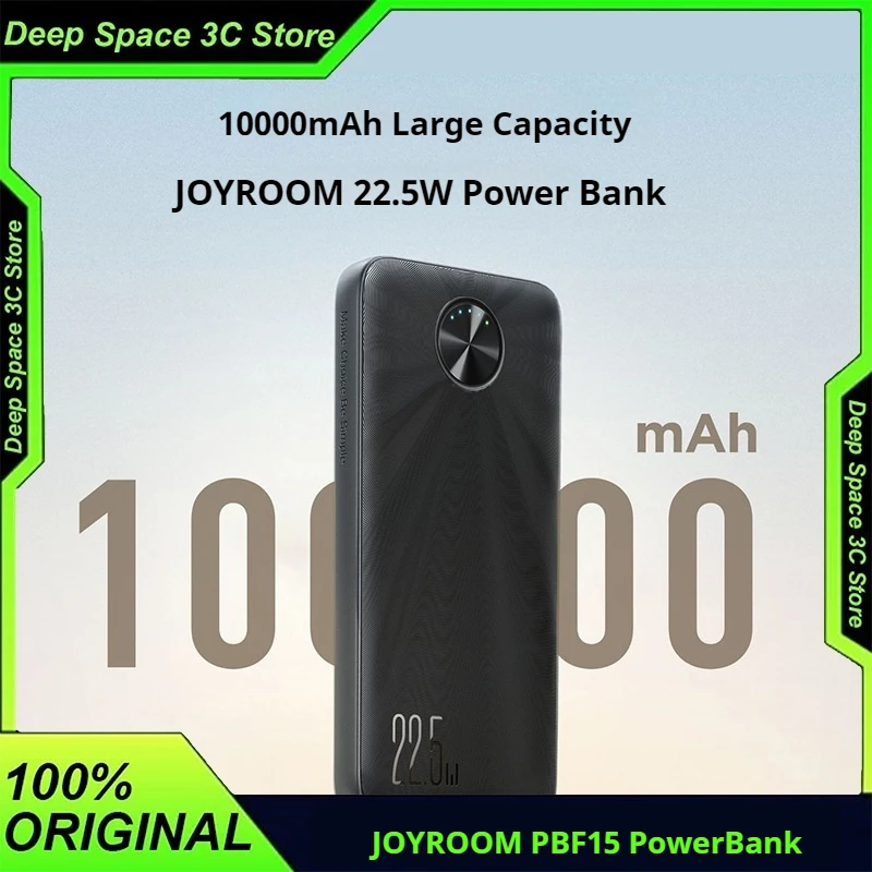 

JOYROOM 10000 мАч Power Bank 22,5 Вт Тип C Быстрая зарядка Портативный внешний аккумулятор Мобильный PowerBank для ноутбука iPhone16 Pro MacBook