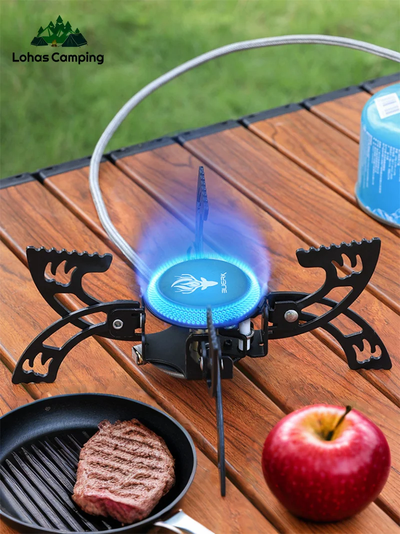 Lohascamping Folding 3800W Camping Stove UFO Gas Burners Tourist Camping Burner Capacity LightWeight Camping Stove Portable BBQ