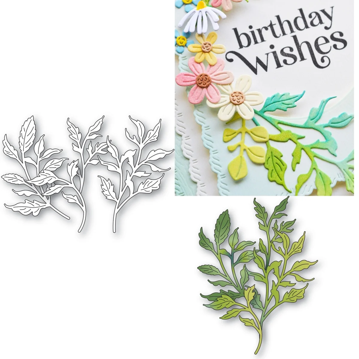 

Wild Leaves Metal Cutting Dies for DIY Making Card Scrapbook Embossed Paper Album Craft Supplies Template Decoration