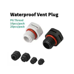 10pcs 20pcs Waterproof Vent Plug Screw M10x1 Air Ventilation M5 M6 M8 M12 M16 M20 IP68 Nylon Breathable Valve Pressure Balance