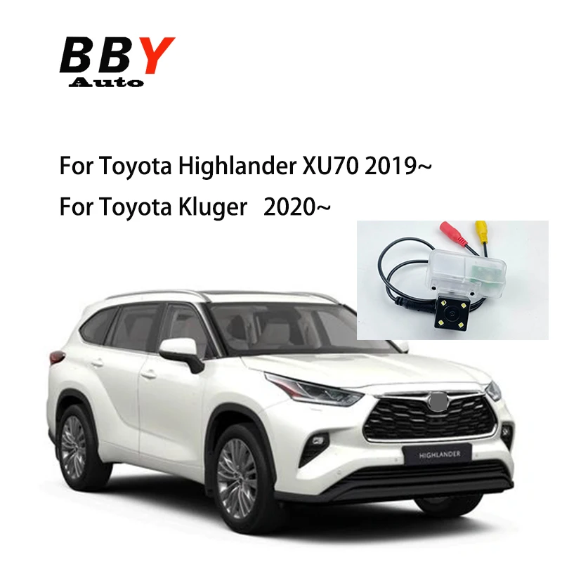 FHD Rear View Camera For Toyota Highlander XU70 Kluger 2019~ 2023 Night Vision car parking license plate reverse Camera