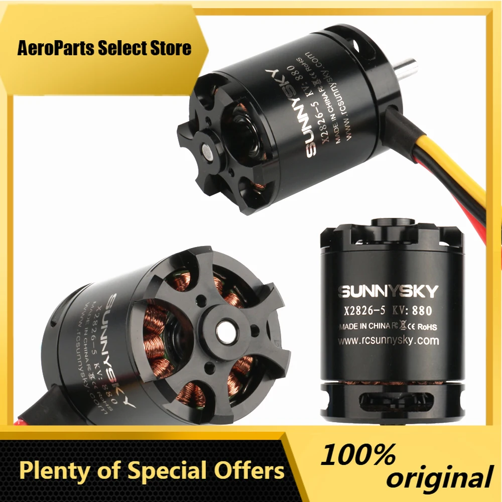 AeroPartsSunnySky X2826 550KV/740KV/880KV/1080KV 3-6S Outrunner External Rotor Brushless Motor For RC Aerobatic 3D Airplane Sail