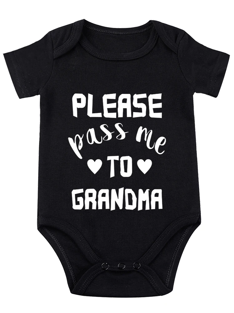 Please Pass Me To Grandma ,Baby Bodysuit Funny Baby onesie Adorable Coming Home Unisex Outfit for Newborn