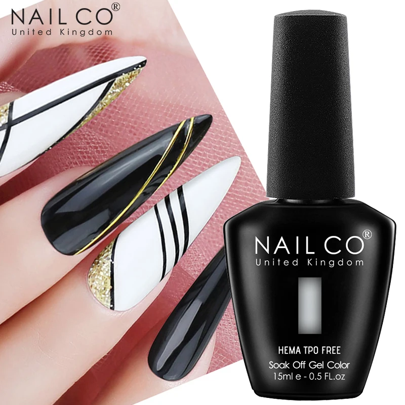 NAILCO 15ml Smalto gel per unghie senza TPO Vernis Unghie semipermanenti Nail Art Manicure Design Hybrid Remover Gel Top Coat Ongle Gel UV