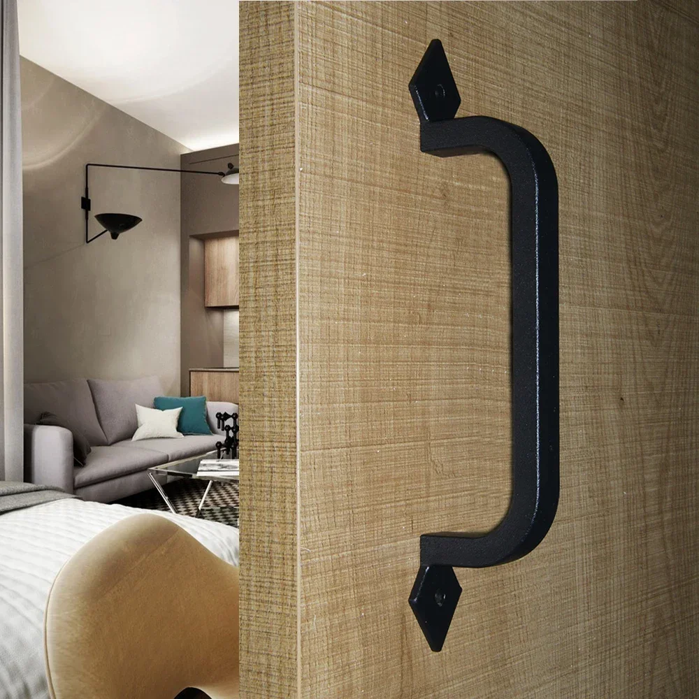 Sliding Barn Door Handle Pull Flush Recessed Wood Furniture Hardware For Cabinet Cupboard Interior Doors