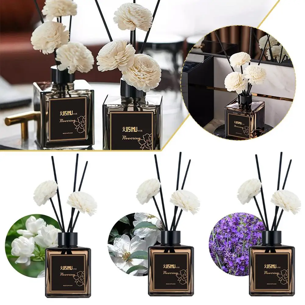Ambientador difusor de caña para el hogar, aceites de aromaterapia perfumados de larga duración para baño, eliminador de olores naturales