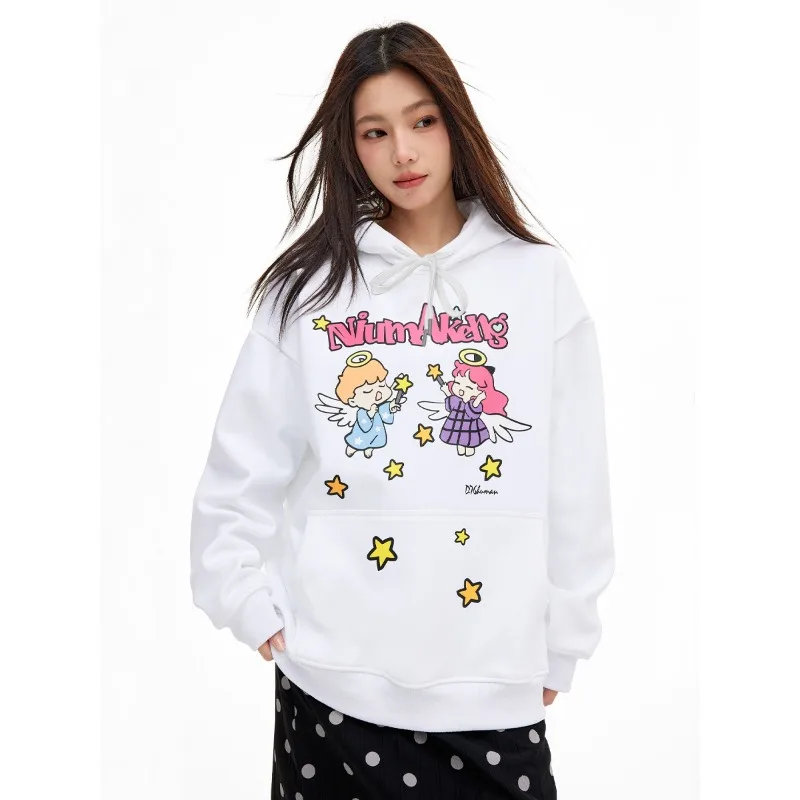 

New Little Angel Star Magic Wand 3D Printed Hoodie Loose Casual Couple's Versatile Quick Drying Top Trendy