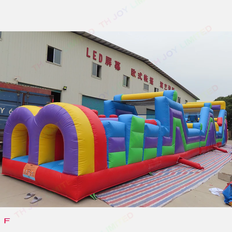 25x4.5m giant ultimate Challenge inflatable obstacle games,outdoor commercial inflatable obstacle course for team work building