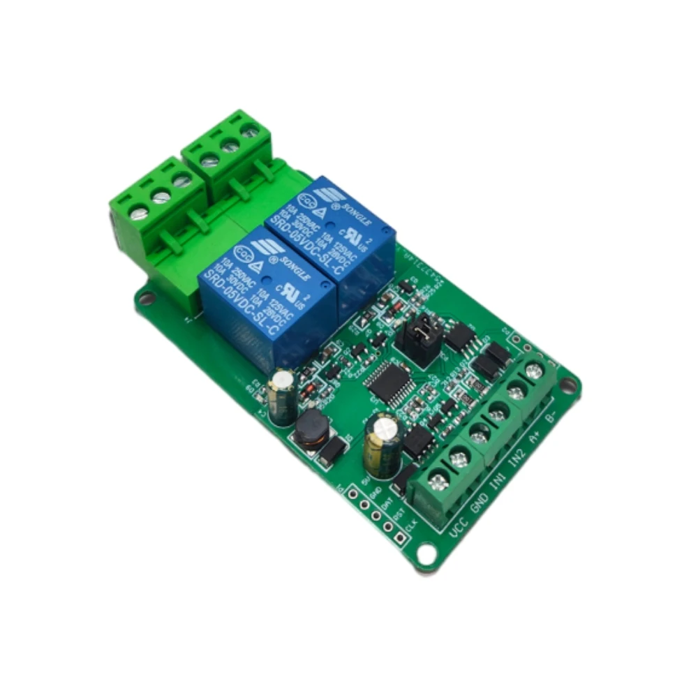 DC7-24V Modbus RTU 1/2/4 Channel Relay Module Supports RS485/TTL UART Communication Interfaces with Relay Switch Light