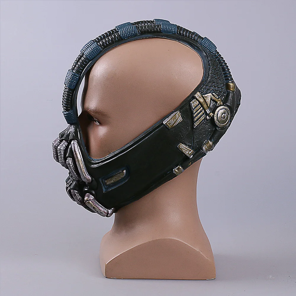 Bane Mask Bat Dark Knight Men's Horror Funny Latex Mask Halloween Costume Ball Bane Helmet Cosplay Accessories view 3