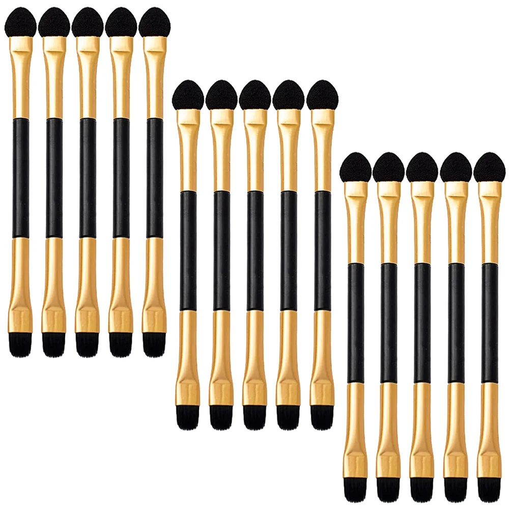 

15pcs 15 Double Sided Eyeshadow Makeup Brushes Set Comfortable Handle Long Lasting Use For Face Women Travel Size