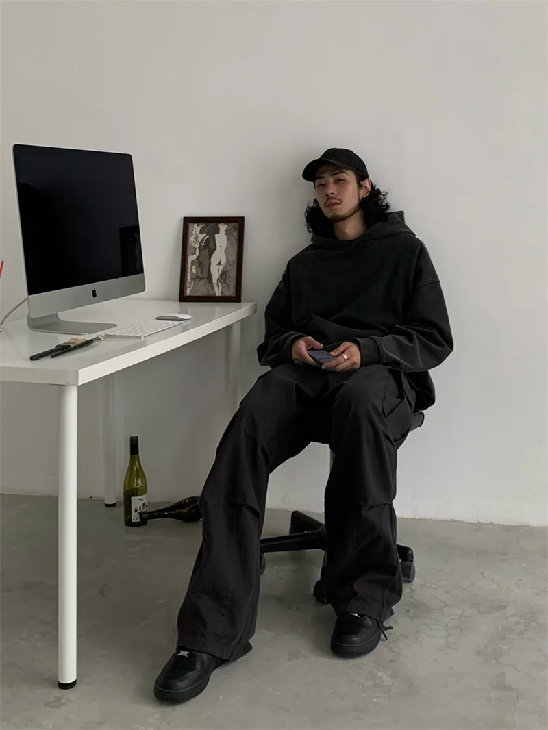 

Мужские брюки-карго в стиле ретро American Vibe, прямой крой, свободный силуэт, повседневные, в стиле парашютчиков