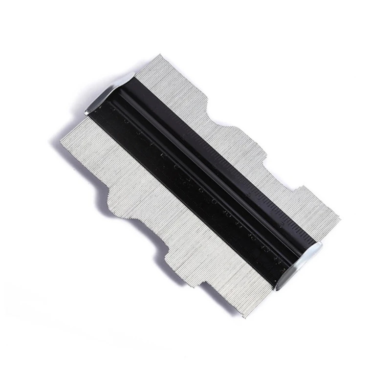 Imagem -02 - Duplicde Contorno Multifuncional Medidor de Metal Polegadas para Perfil de Forma Ferramenta de Precisão Cor Preta m
