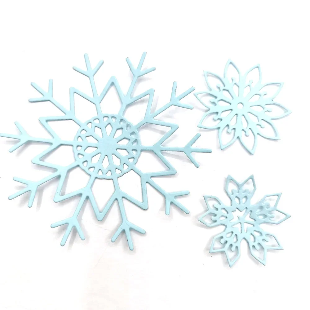 Scrapbooking DIY Cutting Knife Mold Carbon Steel Embossing Flower Template Christmas Three Snowflakes