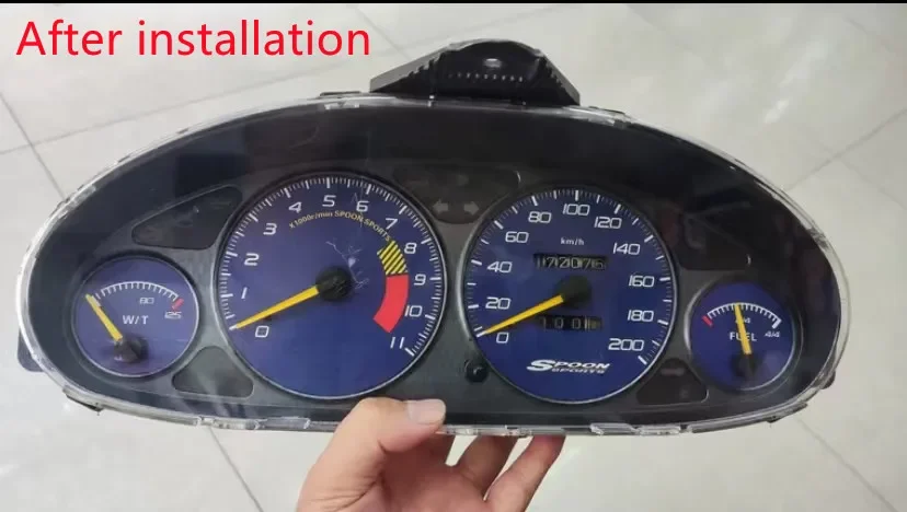 Blue Gauge Counter Face Instrument Dial For Honda Integra DC2 Speedo Disc Upgrade to 10000RPM 200KM/H