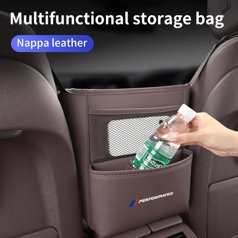 Car Seat Organizer Pocket PU Auto Seat Storage Bag Interior Accessories For BMW G30 G20 F30 F10 6GT 3GT X1X2X3X4X5X6X7 Universal