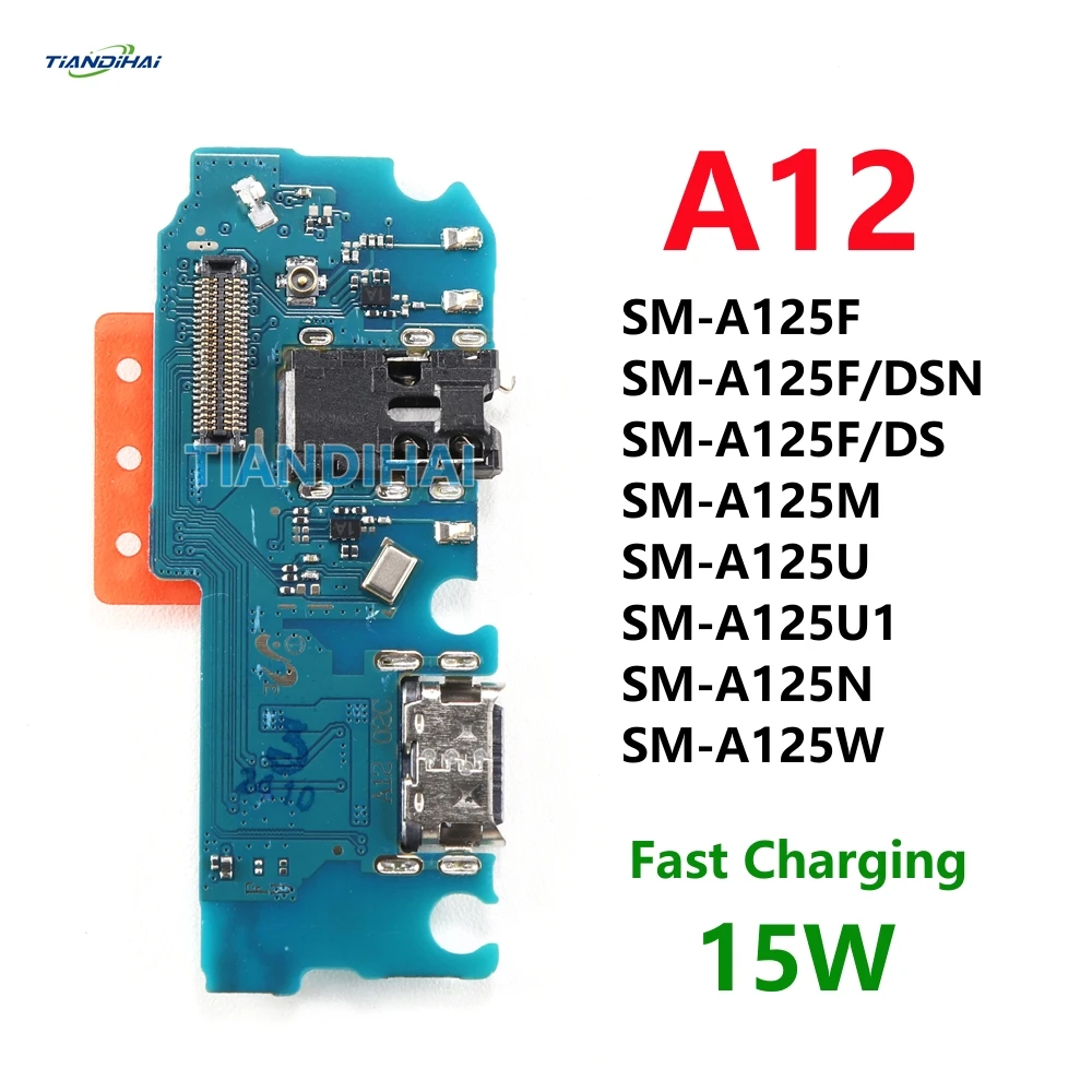 USB Charging Board Dock Port Connector For Samsung Galaxy A12 A125F A125U A125M A125 Charger Type C Plug Mic Flex Cable