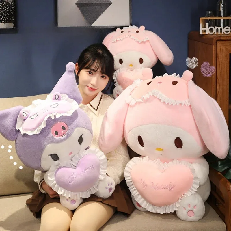 

Плюшевая игрушка Sanrio Kuromi My Melody Hug Series, 65 см, большая, аниме-персонаж, подушка-украшение для комнаты, детский праздничный подарок
