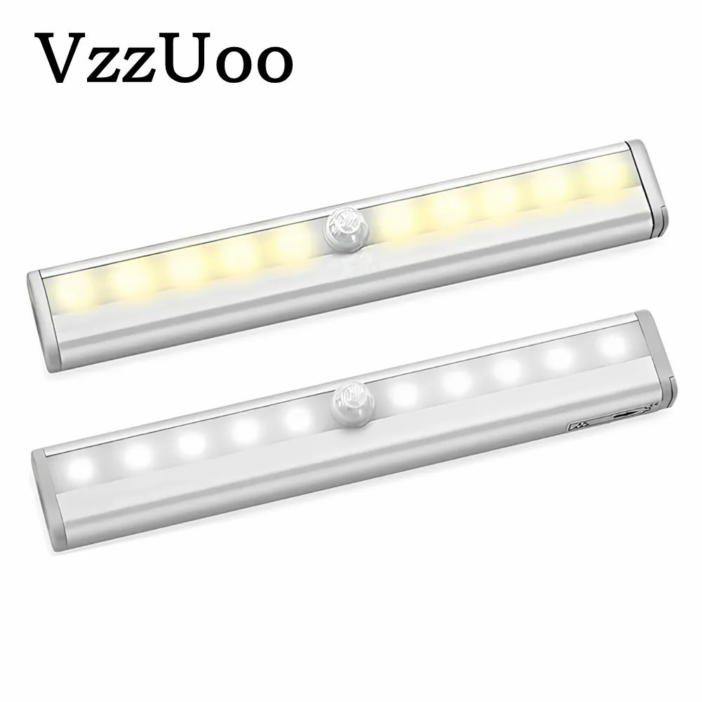 Sensore di movimento PIR LED Cabinet Light 6 /10 leds sensore automatico armadio luci armadio cassetto lampada a luce notturna per lampada da interno