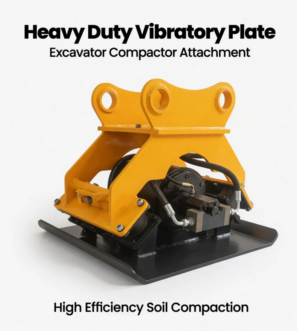 

Excavator Hydraulic Vibratory Compactor Plate Compactor CE Certified For Construction Soil Compaction And Trench Backfilling