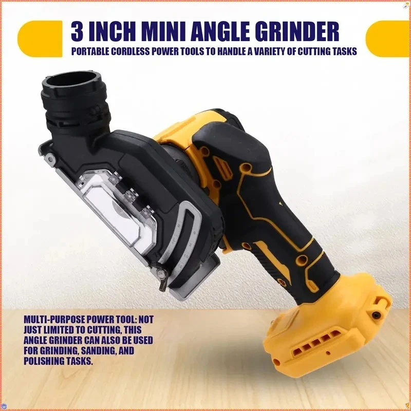 3 Inch Mini Angle Grinder  Cordless Electirc CUT OFF Tool Cutting Circular Saw Power Tool For Dewalt Battery - view 6