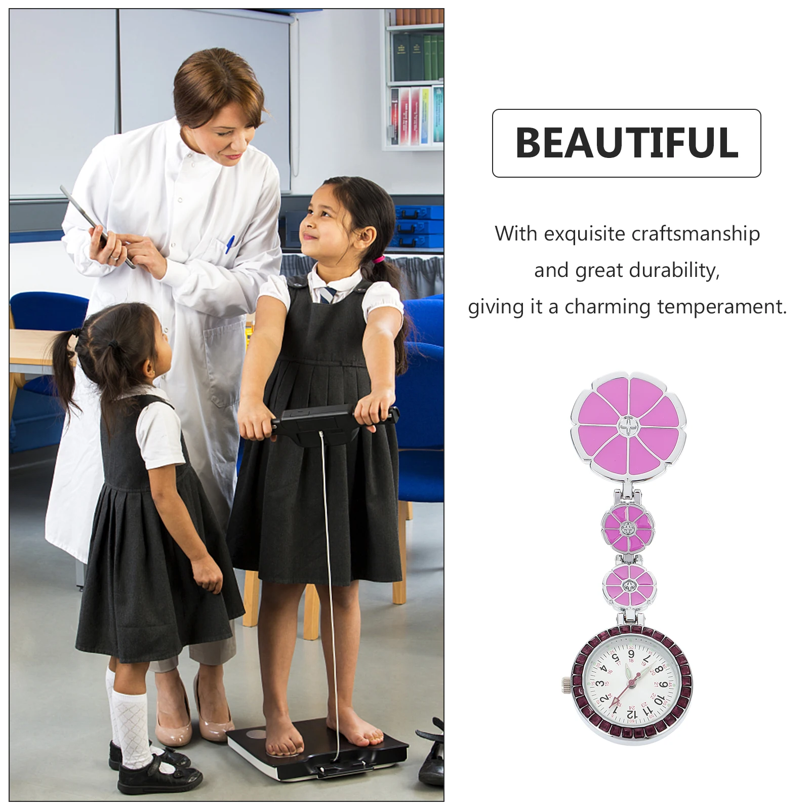 

Pocket Watch Women Nurse Hanging Clip-on Nursing Chest Nurses Luminous Watches for
