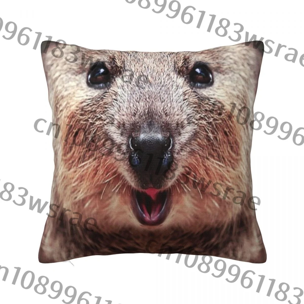 Quokka S Face Closeup Australia Funny Brown Cute Animal A Pillow Case