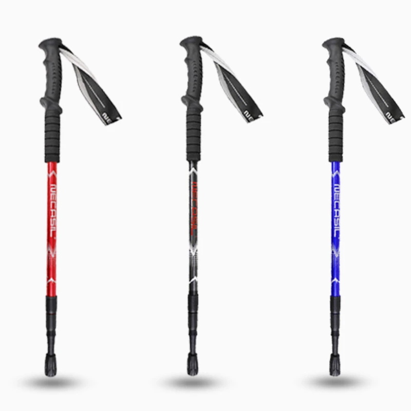 Imagem -02 - Ultraleve Trekking Polos Alumínio Alloy Walking Stick Trail Running Caminhadas Alpenstock Folding para Turismo Ajustável