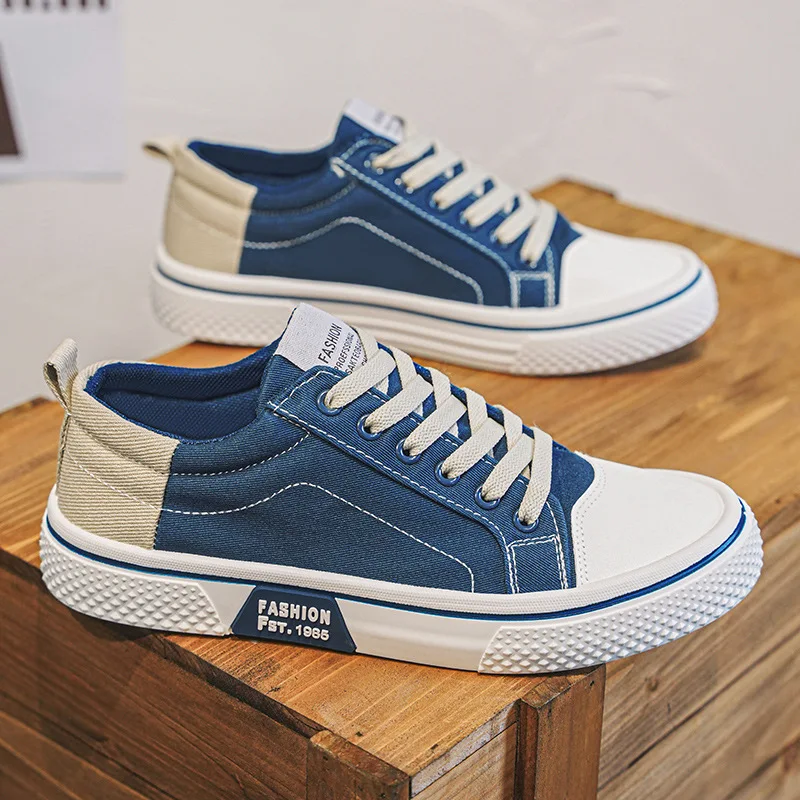 Zapatos casuales de lona de moda, zapatos de tabla para hombres de alta calidad, zapatillas deportivas