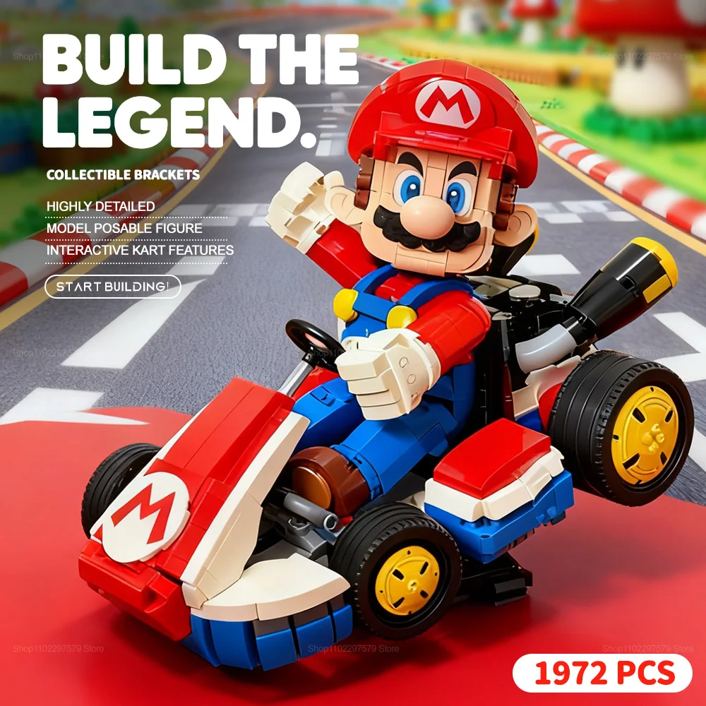 جديد كارت اللبنات مجموعة 1972 قطعة سباق السيارات نموذج دائم التعليمية لتقوم بها بنفسك لعبة الطوب للأطفال الكبار عيد ميلاد هدية الكريسماس #1