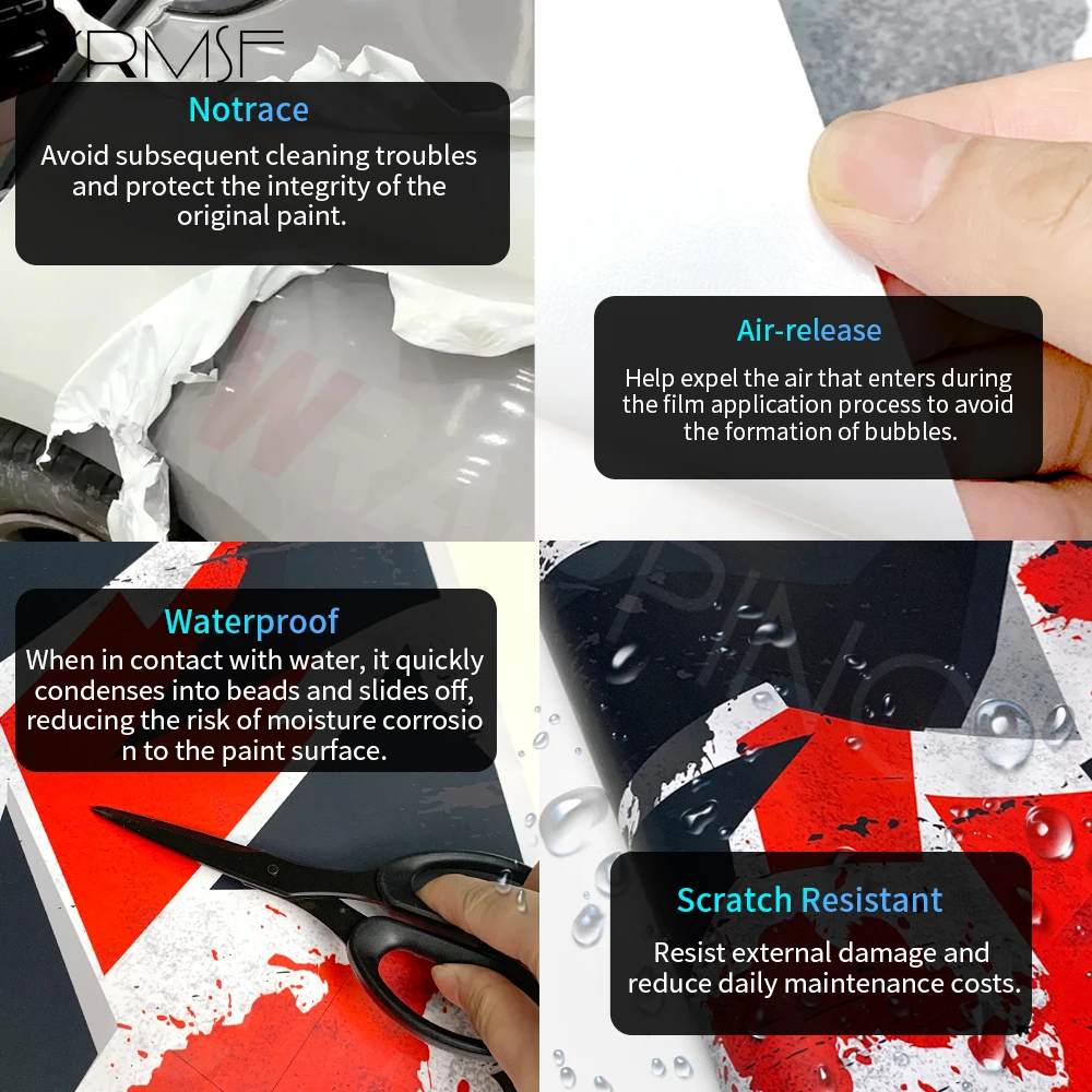 

Упаковочная пленка, красная автомобильная наклейка, виниловая наклейка для мотоцикла, скейтборда, водостойкая геометрическая самоклеящаяся пленка без пузырьков для уличной культуры