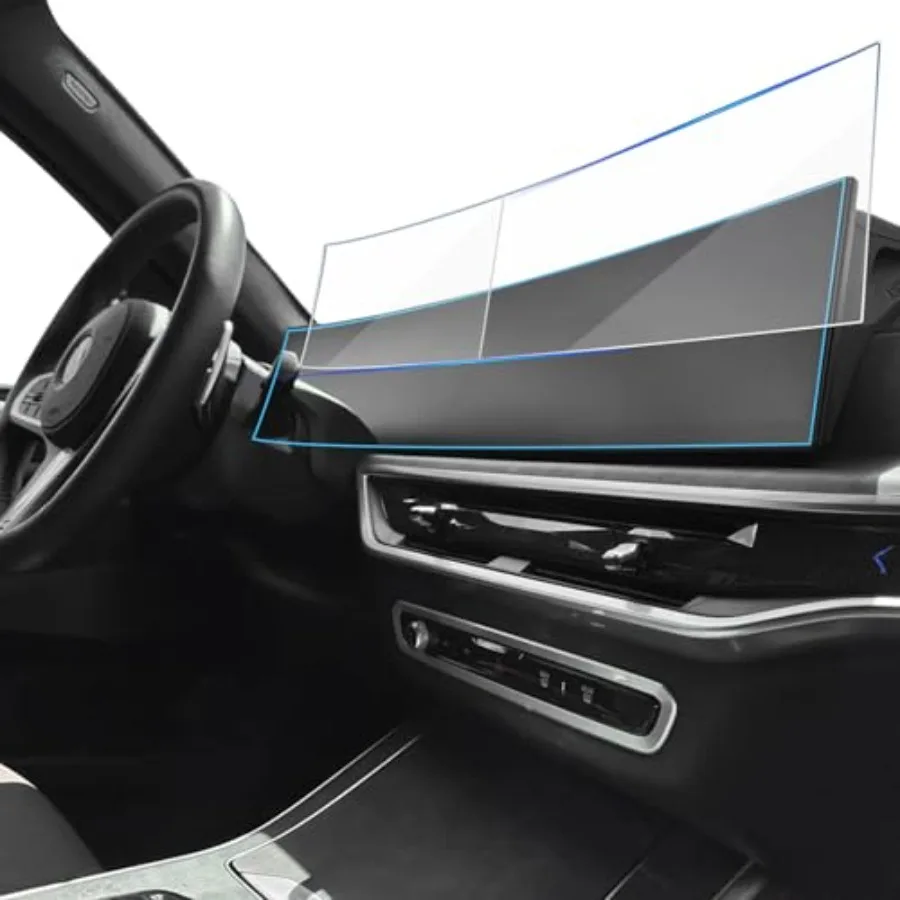 

2 Pack Tempered Glass Screen Protector 2025-2026, 2024-2026 X5 X6, 2023-2026 3 Series 4 Series, 14.9" Infotainment and 12.3" Da