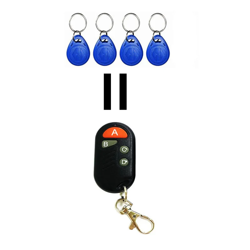 Porte-clés RFID 4 ou 5 en 125khz T5577 EM inscriptible IC 13.56Mhz 1k S50 UID modifiable CUID complexe