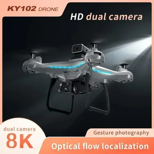 Imagen 2 del producto Lenovo Ky102 Drone 8k Hd cámara Dual fotografía aérea Profesional evitación de obstáculos flujo óptico aéreo Dron Rc de cuatro ejes 