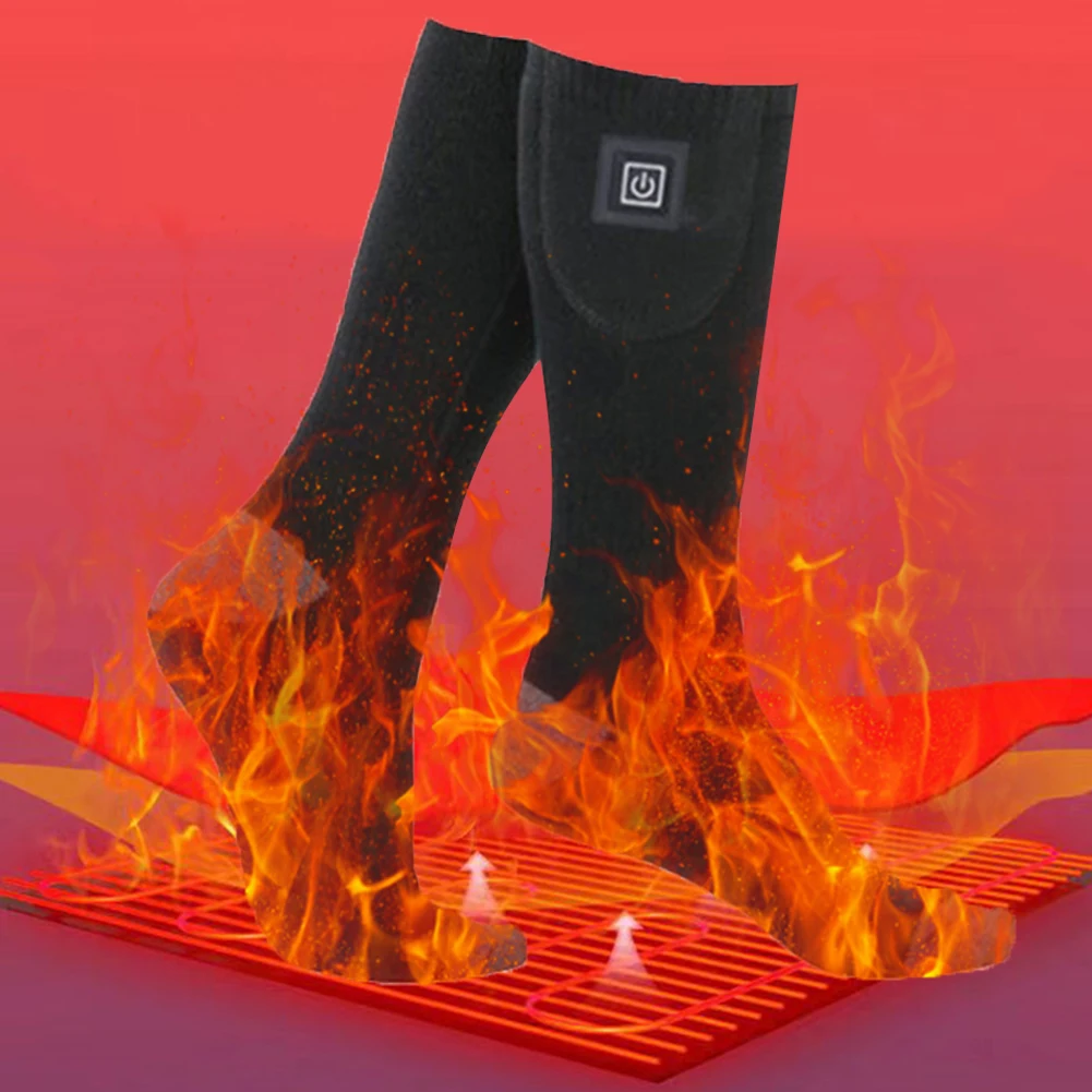 

Электрические греющие носки (без батареек) Зимние греющие носки с быстрым нагревом, теплые термоноски для зимы, моющиеся, для активного отдыха, катания на лыжах, пеших прогулок